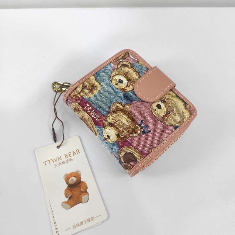 Ttwn Bear Original TT980-A กระเป๋าสตางค์ สีชมพู สําหรับผู้หญิง TTWNBEAR
