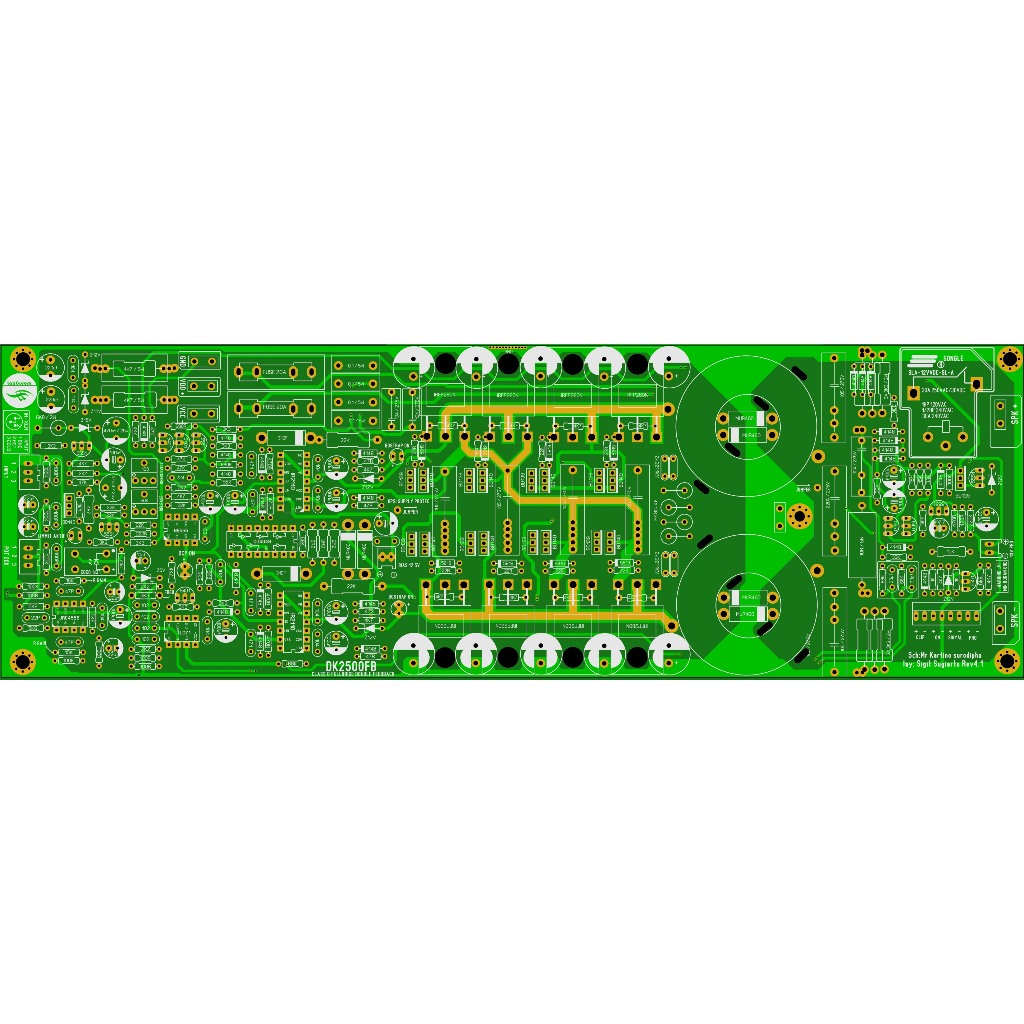 PCB AMPLIFIER FULBRIGDE DK2500FB CLASS D 8 MOSFET