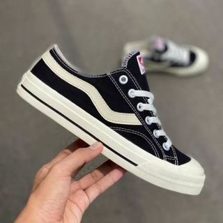 Sepatu Public basic low black natural sepatu sneakers sekolah cowok cewek sepatu sneakers hitam putih