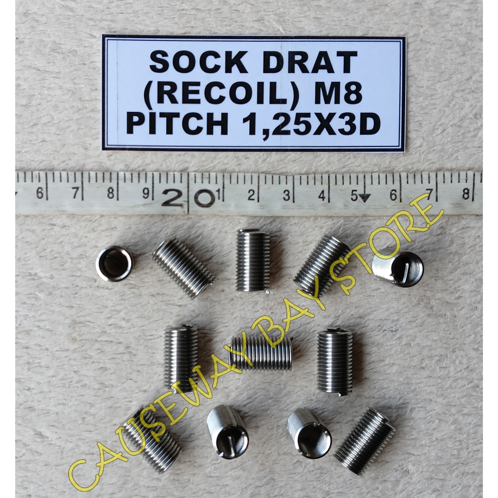 SOCK DRAT (RECOIL) M8 PITCH 1.25 X 3D