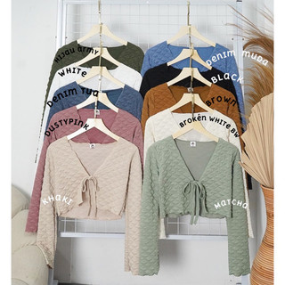 GIRLFASHIONSTORY ORIGINAL BUBBLE CARDIGAN CROP LUCU