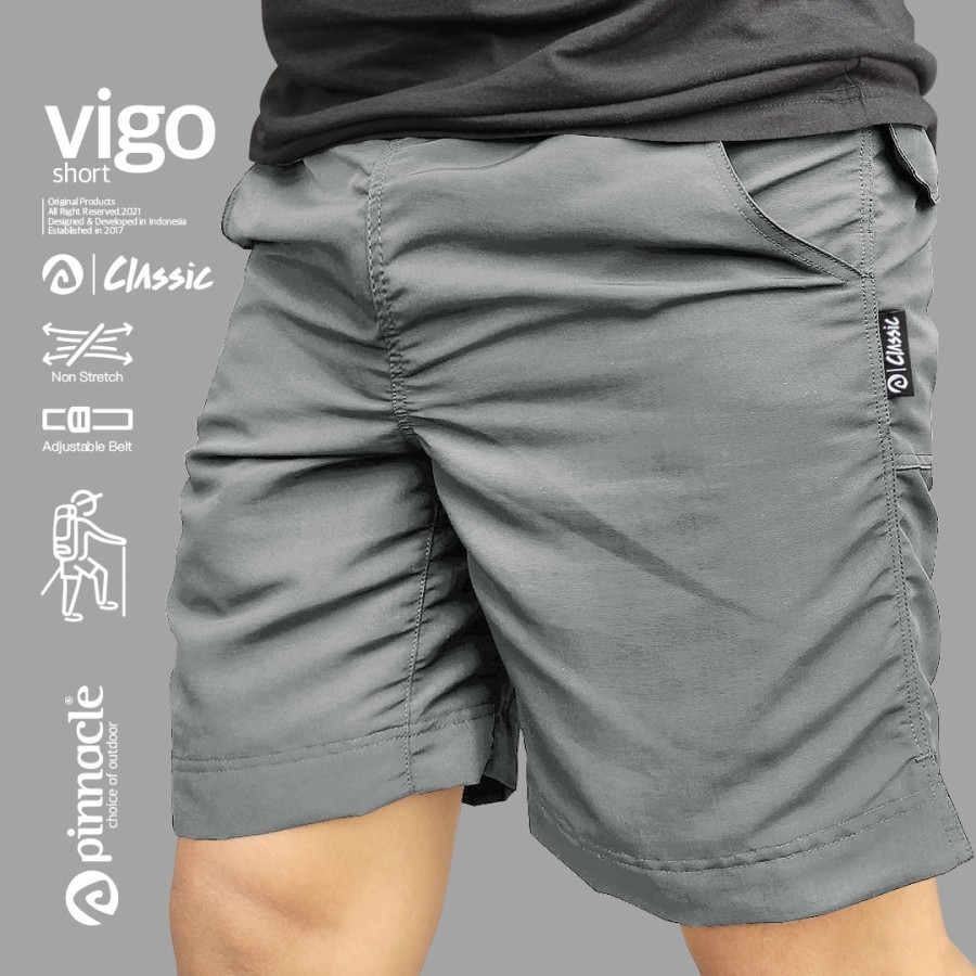 Pinnacle Vigo Short Classic - สีเทาอ่อน
