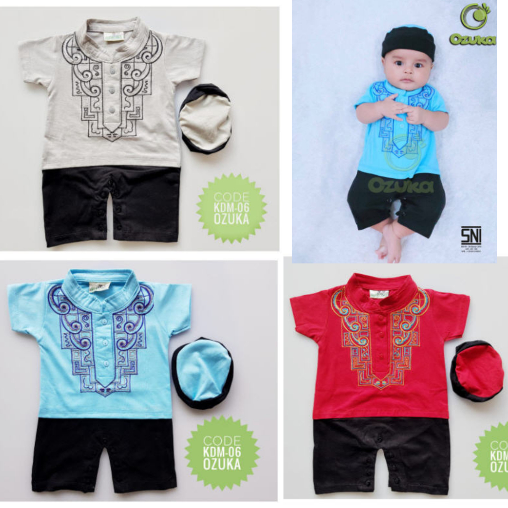 OZUKA Romper Jumper Koko เสื้อผ้าเด็กมุสลิมเสื้อผ้าเด็กทารกสี KDM-06