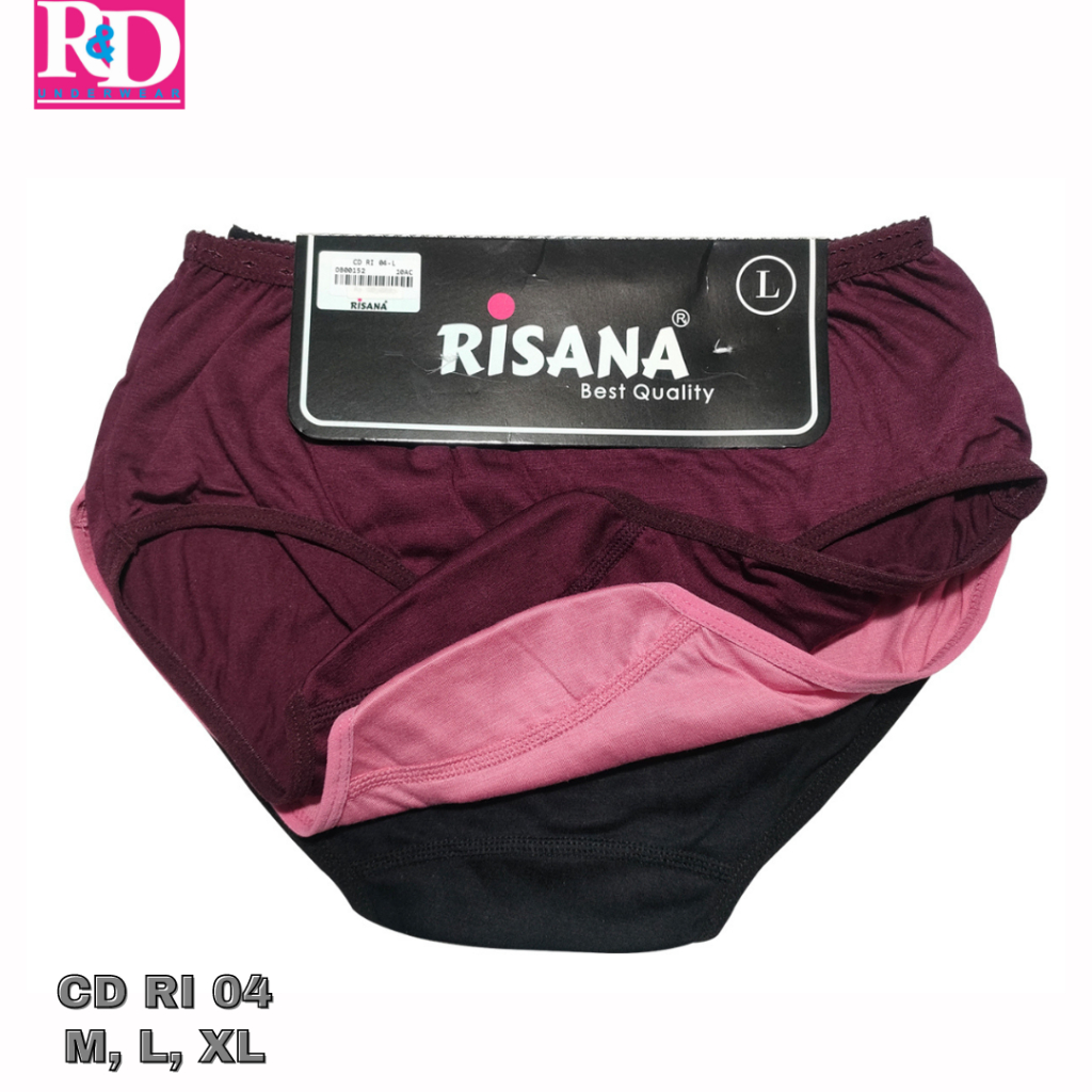 RND UNDERWEAR - Risana ชุดชั้นในสตรี Dark Color CD RI 04 เนื้อหา 3 ชิ้น แพ็คเศรษฐกิจ