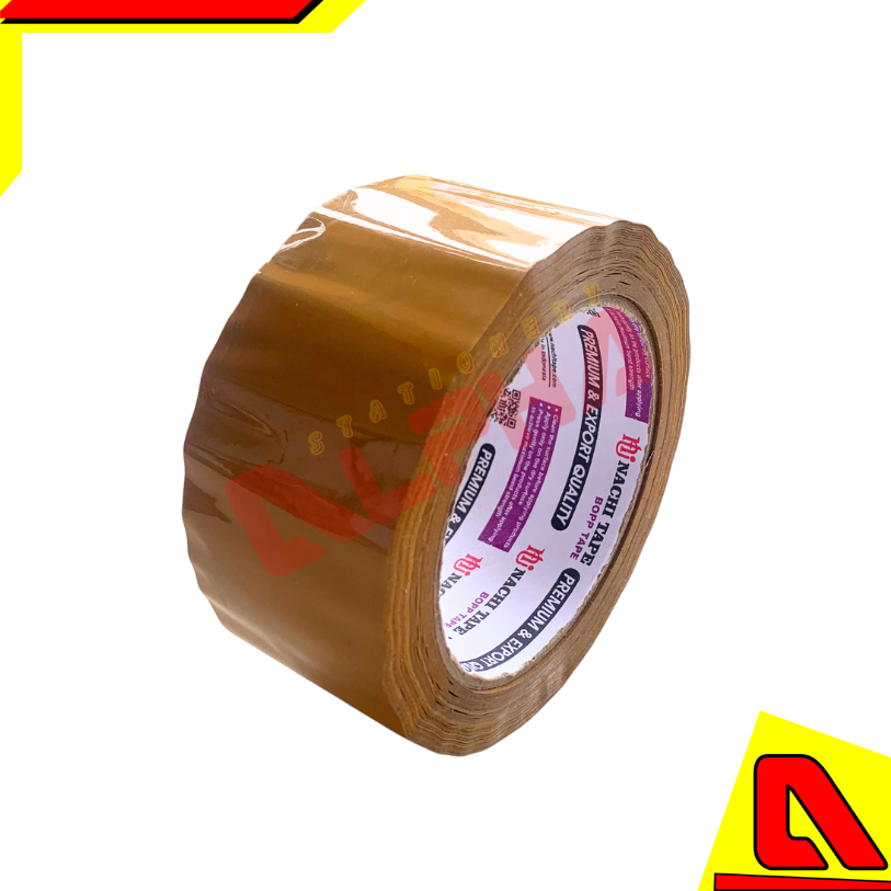 NACHI CLEAR TAPE 48MM / NACHI TAN OPP / PACKING TAPE / NACHI OPP TAPE 100 YARD RETAIL