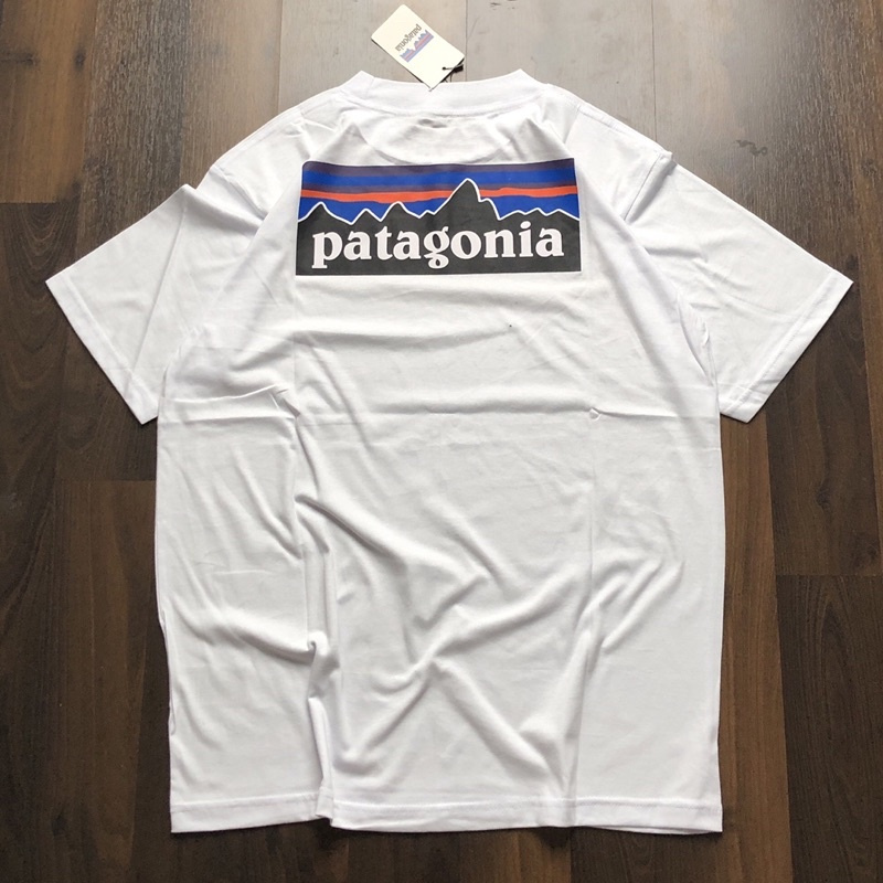 เสื้อยืด ลายภูเขาไฟ Patagonia Limeted สีขาว | เสื้อยืด พิมพ์ลาย Patagonia สําหรับผู้ชาย