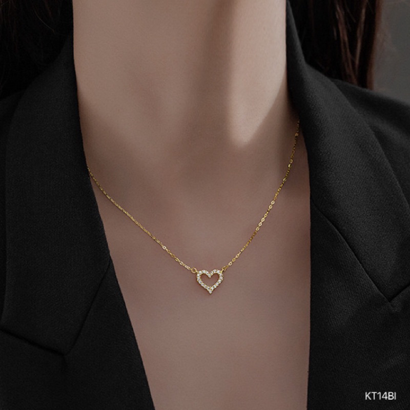 สร้อยคอไทเทเนียมผู้หญิงลาย Love Motif KT14BI