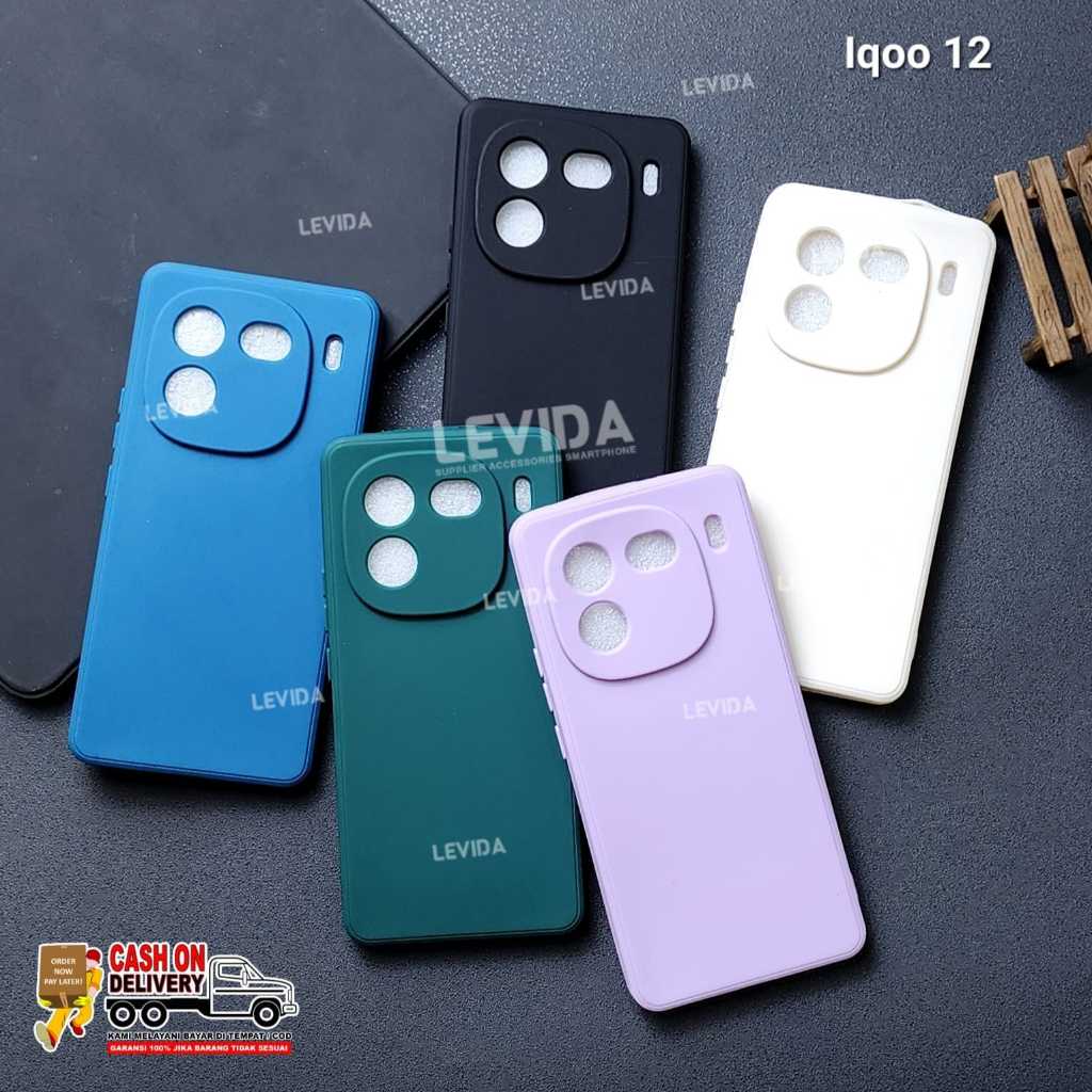 Softcase Iqoo 12 5g Macaron Square / Case Square Edge Iqoo 12 5g