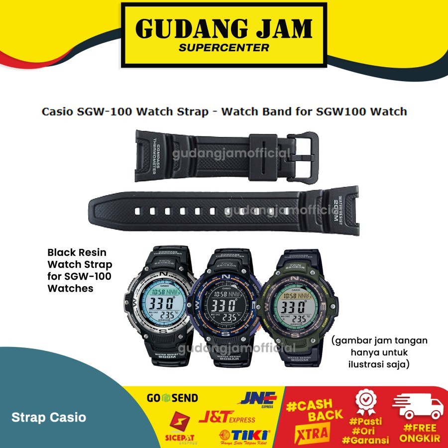 Casio SGW-100-1 SGW-100 SGW100 SGW-100-1V Strap Original