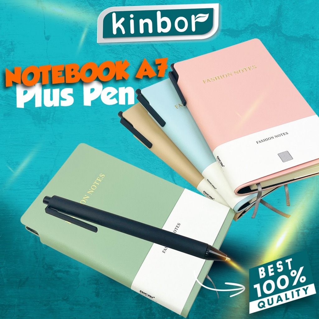 FREE PEN Notebook A7 / Diary Book Sketch Journal / Aestda A7 Notebook 100 แผ่น