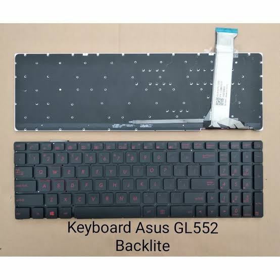 Asus ROG GL552 GL552V GL552JX GL552VW GL552VX Series คีย์บอร์ดสีแดงแบ็คไลท์