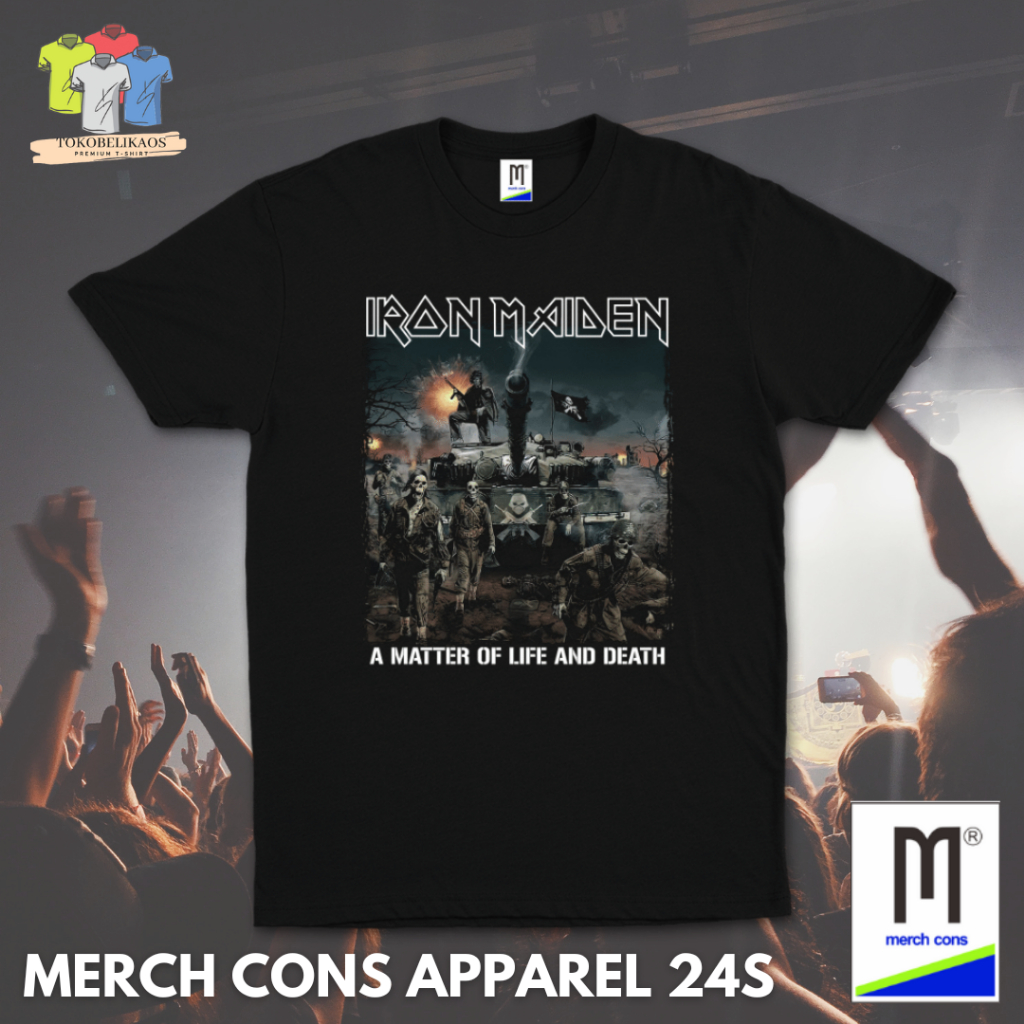 Hmd311 | เสื้อยืด BAND IRON MAIDEN TAG MERCHCONS APPAREL | ตัวนอกไซส์