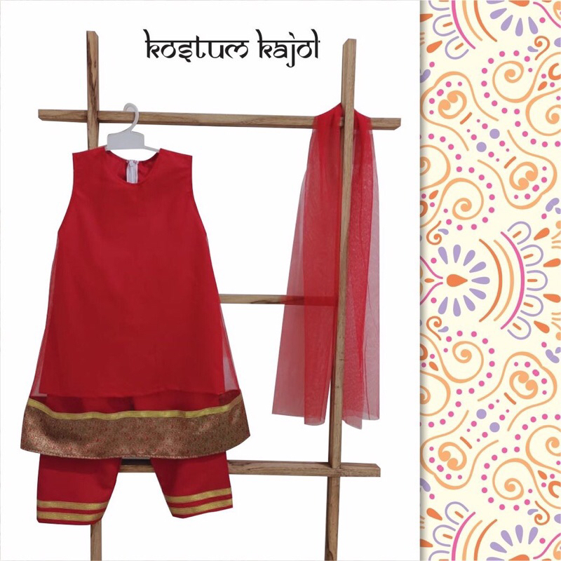 อินเดีย KAJOL CHILDREN& 39;S COSTUME SIZE M (ต้องการใช้เท่านั้น)