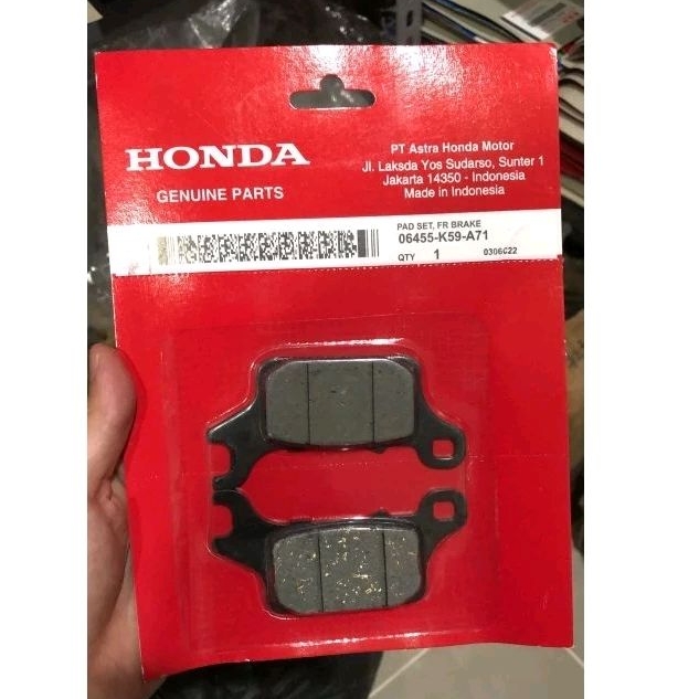 ดิสแพด/ดิส ผ้าเบรค 06455 K59 A71 vario 150 แผ่นหน้า Led