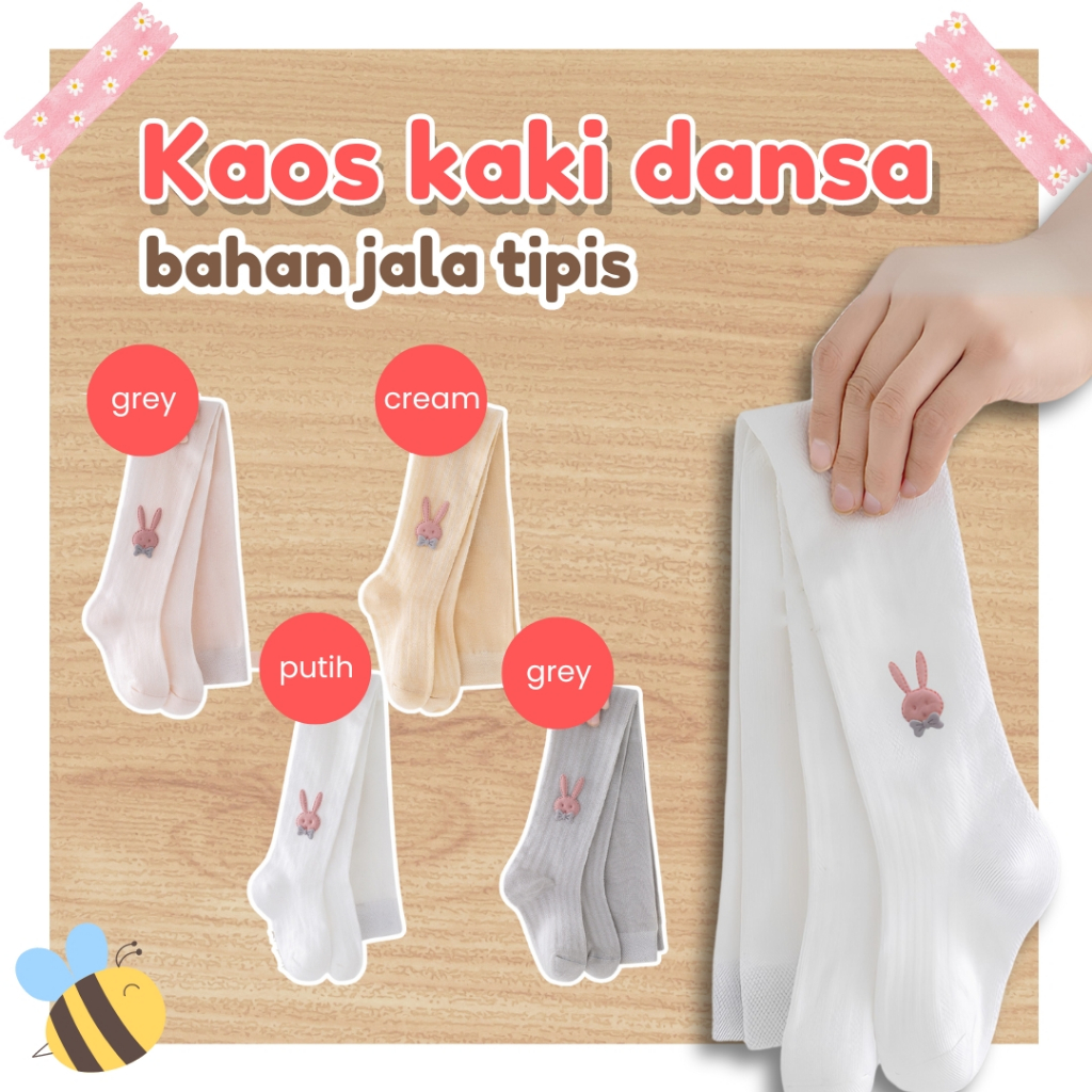 HONEY.BABY 0-8 Years ถุงน่องและถุงเท้าเต้นรําของเด็กผู้หญิงทําจากตาข่ายบาง