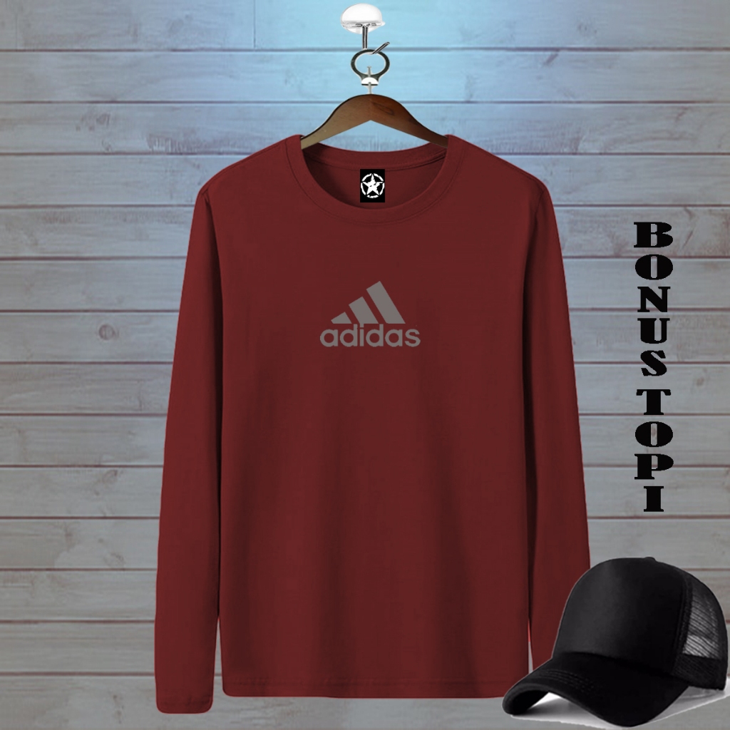หมวกโบนัสธรรมดา !!!!!! Adds Silver Long Sleeve Mens & Womens T-Shirts / Premium Quality Combed Cotton Distro T-Shirts