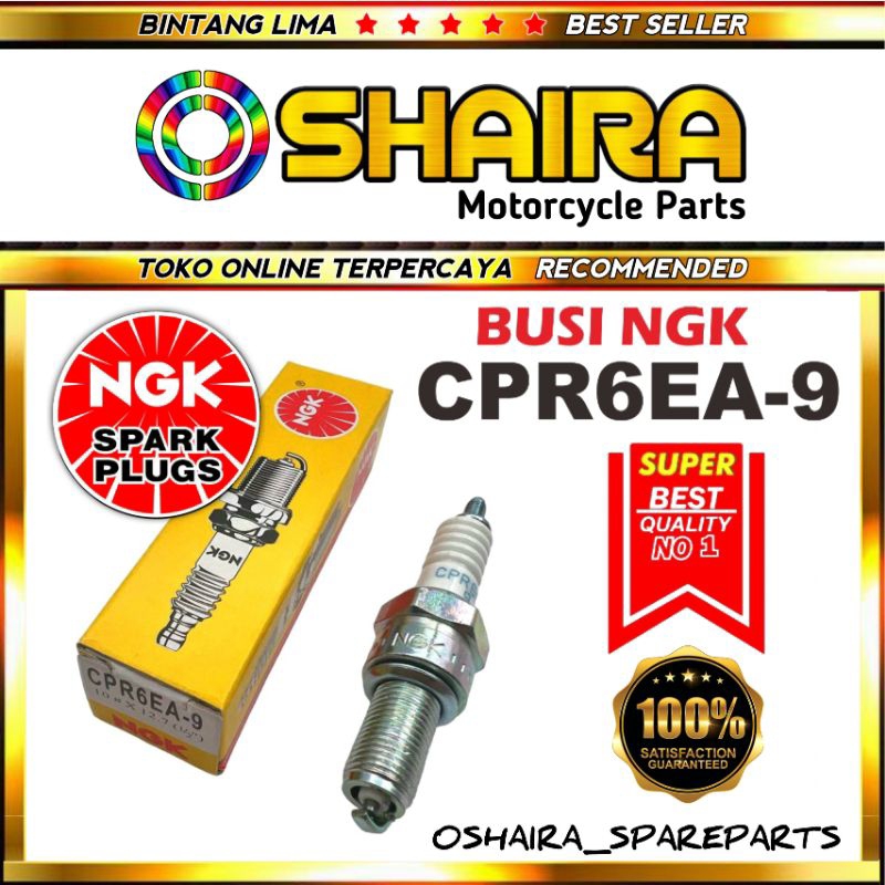 NGK CPR6EA-9 SPARK PLUG KARISMA/SUPR X 125/REVO ABS/BEAT FI/VARIO/BLADE/SCOOPY/SPACY NGK CPR6EA MOTO