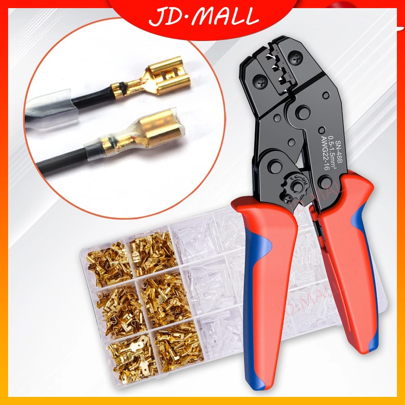 JD.MALL Terminal Crimp Tang SN48B CRIMPING TOOL 360 ชิ้นปลั๊กสาย 0.5-1.5 Mm2 แปลงตายลวด Crimper CRIM