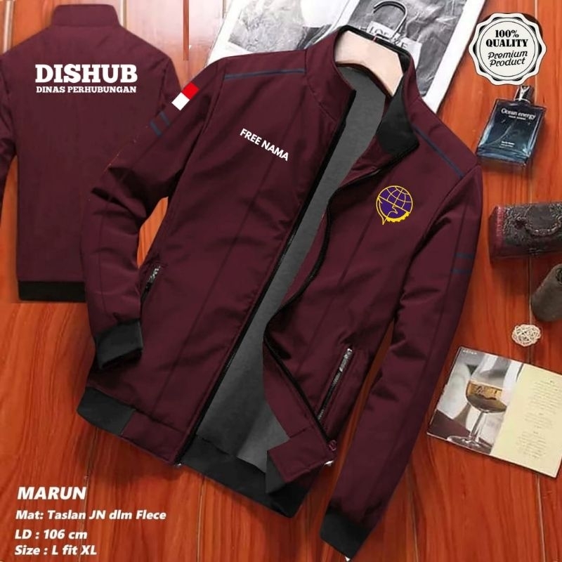 DISHUB JACKET ฟรีชื่อของ TRANSPORTATION SERVICE OUTDOOR WATERPROOF LATEST SCREEN PRINTING