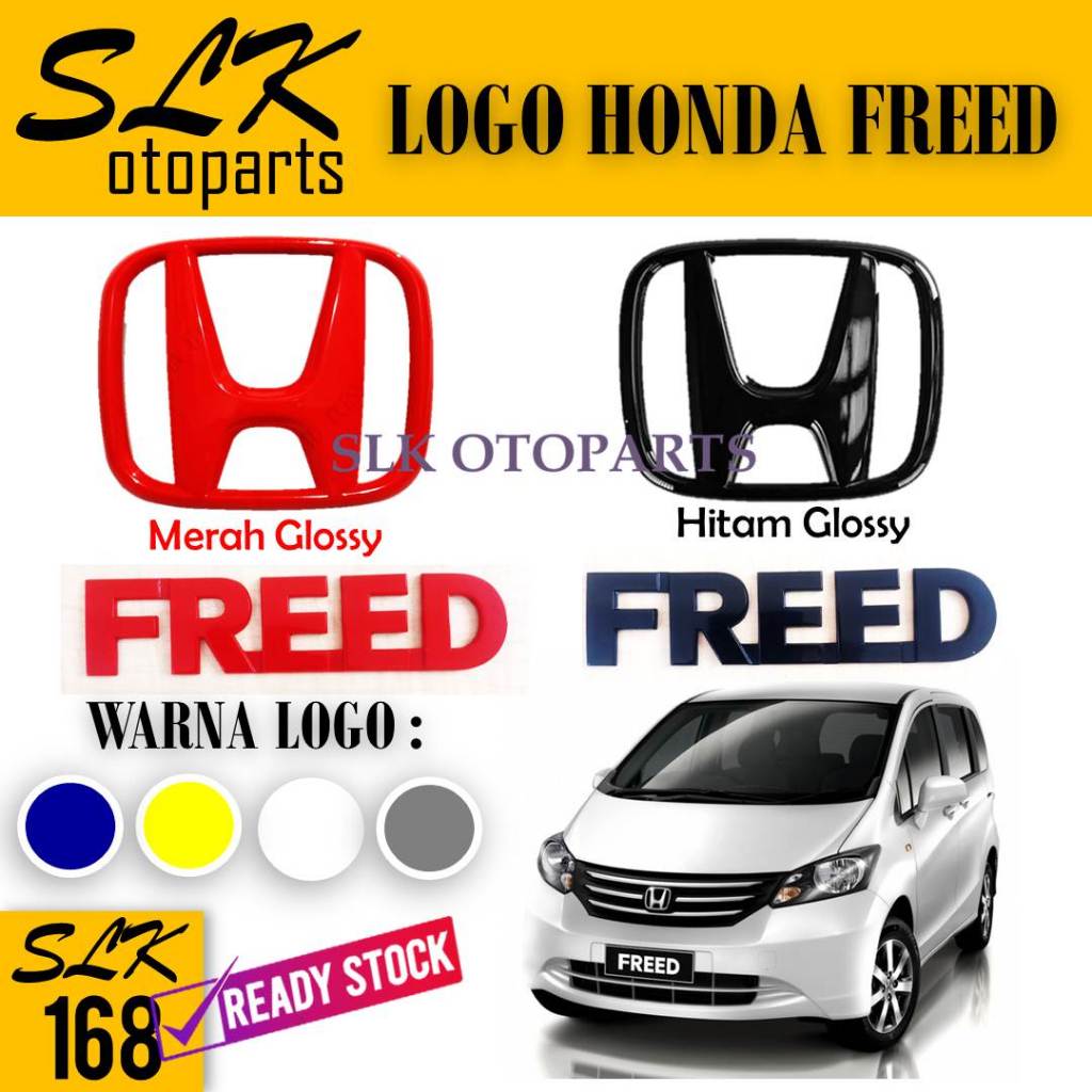 SLK168- สัญลักษณ์โลโก้ Honda Freed, สัญลักษณ์หน้า Honda FREED - ด้านหลัง, การเขียน FREED