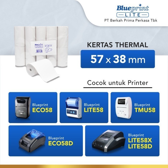 BLUEPRINT LITE THERMAL PAPER 57 x 38, 57 x 38 os 1 แพ็ค บรรจุ 10 ม้วน