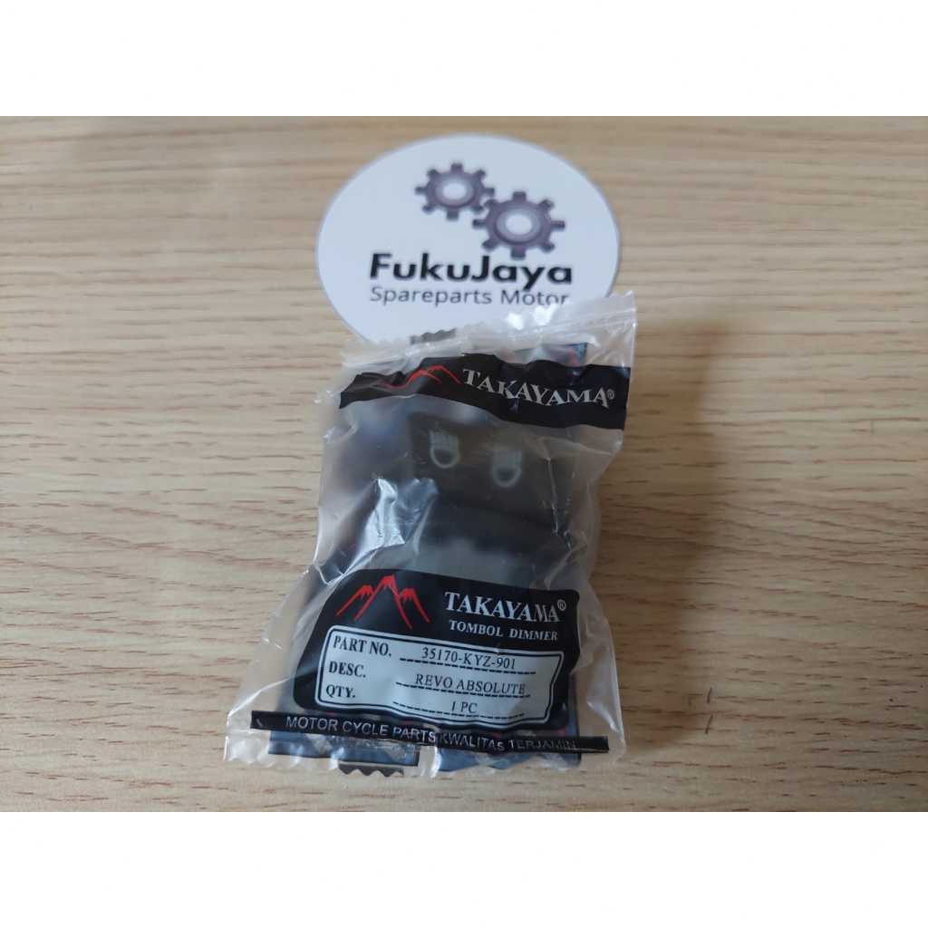 TOMBOL Takayama Honda Revo Abs Absolut Absolute (35170-KYZ-901) ปุ่มสวิตช์หรี่ไฟ - Fukujaya อะไหล่มอ