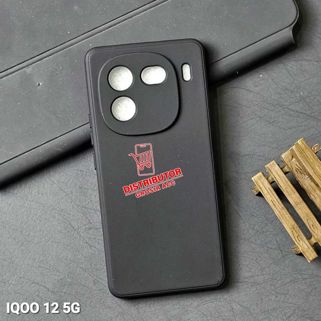 IQOO 12 5G CASE MACAROON BLACK PREMIUM SOFT CASE สีดํา IQOO 12 5G