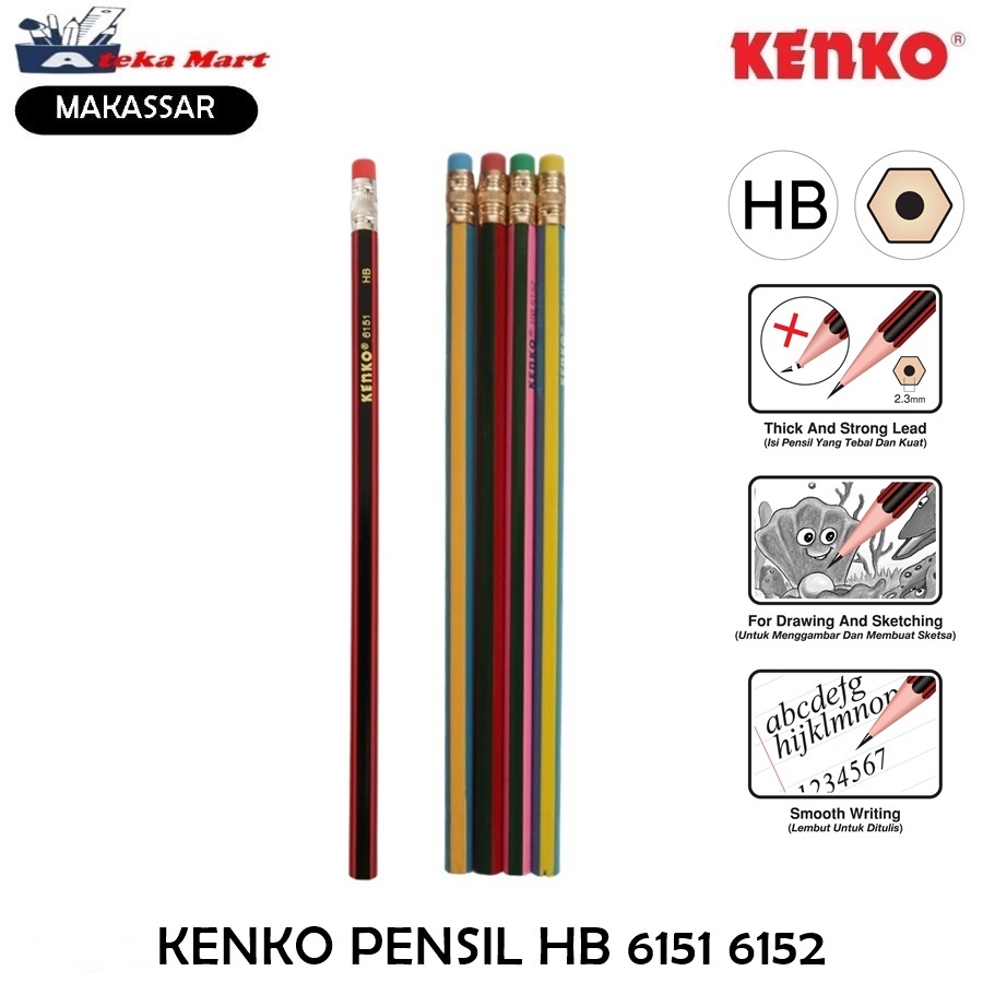 [PCS] KENKO PENCIL HB-6151 HB-6152