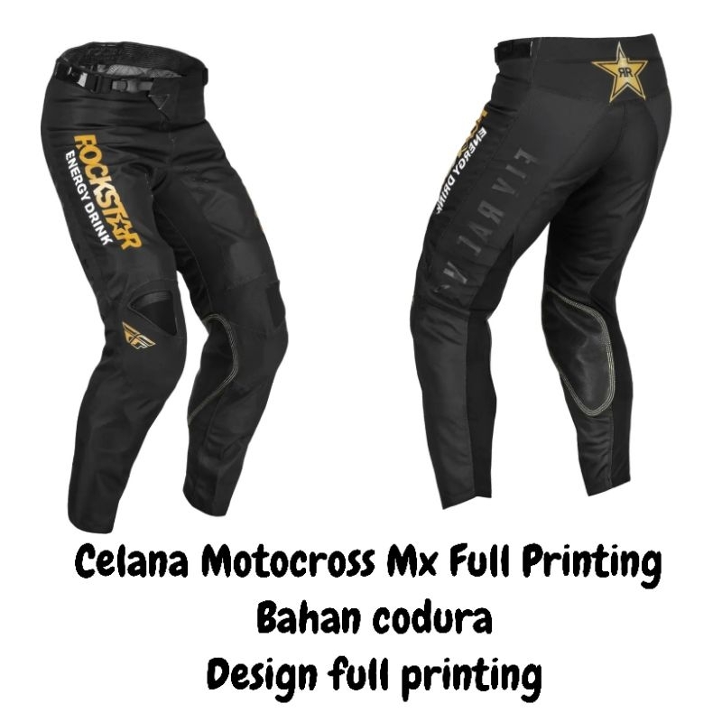 Atm Full Printing Trail Cross Mx Riding Offroad Motocross Touring Pants สีดํา 0014