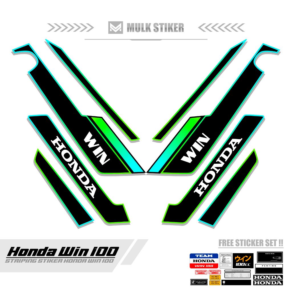 HONDA WIN STRIPING / MTF 13 / WIN 100 STICKER / WIN STICKER / STREET / STRIPING / SKOTLET / SKOTLET 