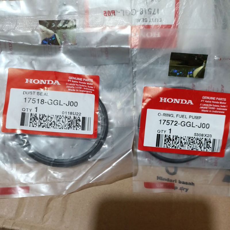 17518 + 17572 GGL J00 DUST SEAL ORING FUEL PUMP TOP BOTTOM AUTOMATIC VARIO BEAT SCOOPY INJECTION