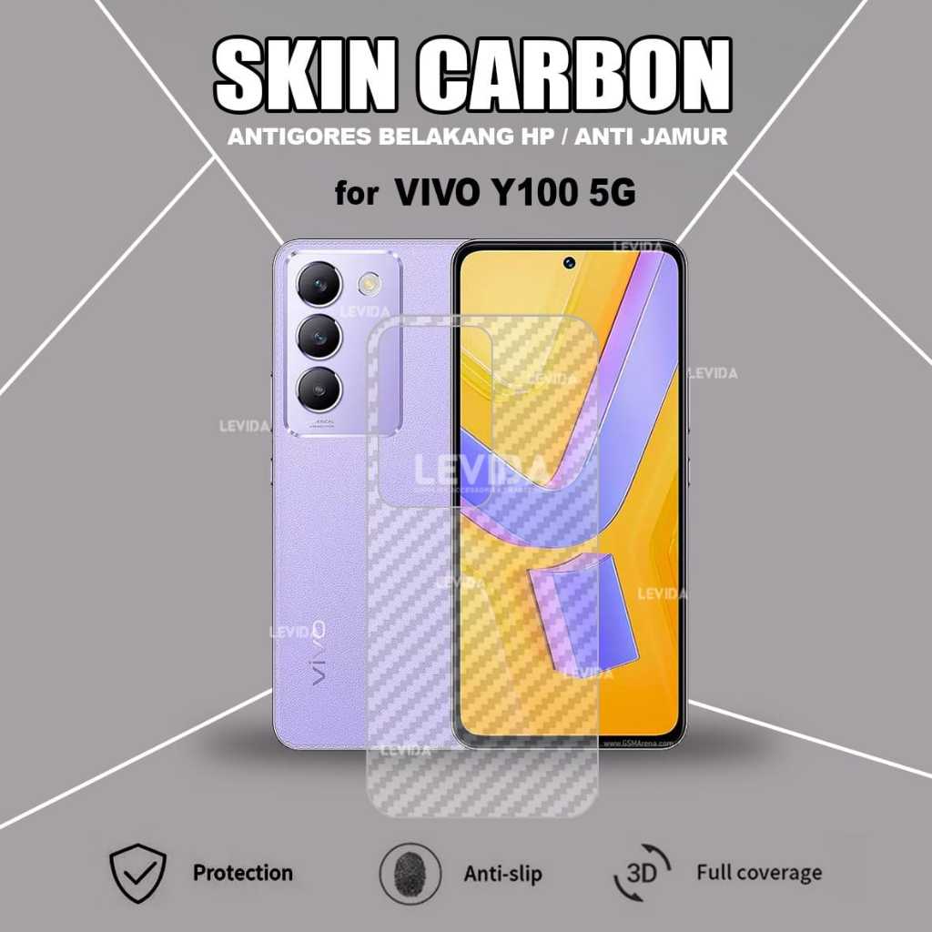 Vivo Y100 5G Carbon Skin Back 3D Anti-Scratch Skin Vivo Y100 5G Carbon Skin