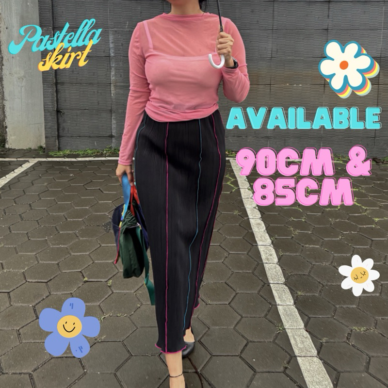 กระโปรง pastella by Milposhka / กระโปรงจับจีบสีพาสเทล / กระโปรงสีรุ้ง