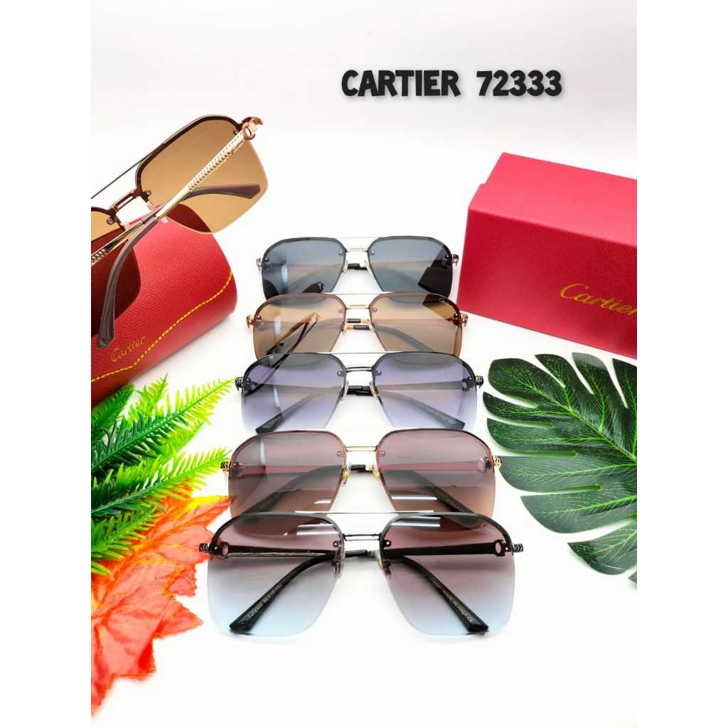 Hitam Cartier W72333 แว่นตากันแดด - แว่นกันแดดผู้หญิง