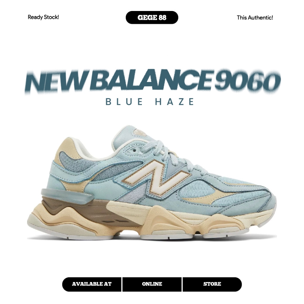 New Balance 9060 Blue Haze ของแท้ 100% รองเท้าผ้าใบลําลอง สําหรับผู้ชาย ผู้หญิง เหมาะกับการวิ่ง