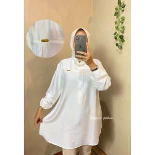 Atasan Wanita Tunik Pololinen Premium Ld. 120 Kerah Sanghai Lengan Karet