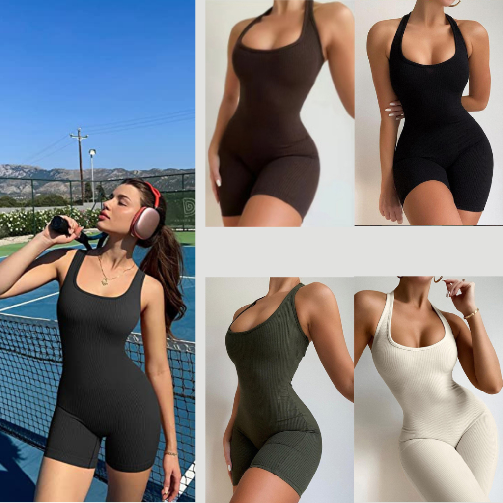 Oppa Style Shop JS001 Sports Jumpsuit Yoga Workout Gym / One Piece Womens Sports