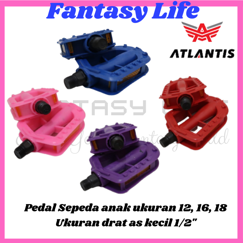 Fantasy [2 ชิ้น] คู่เด็ก & 39;s บันไดจักรยาน Mini Pedals Uk.12 16 18 นิ้ว Atlantis บันไดจักรยาน