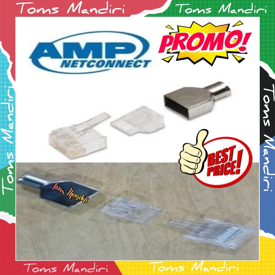 Amp Connector RJ45 CAT6 Commscope Connector RJ 45 Cat 6 ขายปลีก 1 ชิ้น