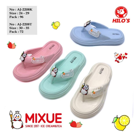 รองเท้าแตะสําหรับเด็กผู้หญิง Mixue AJ 2208 รองเท้าแตะ Mixue Viral รองเท้าแตะเด็กผู้หญิง tendy