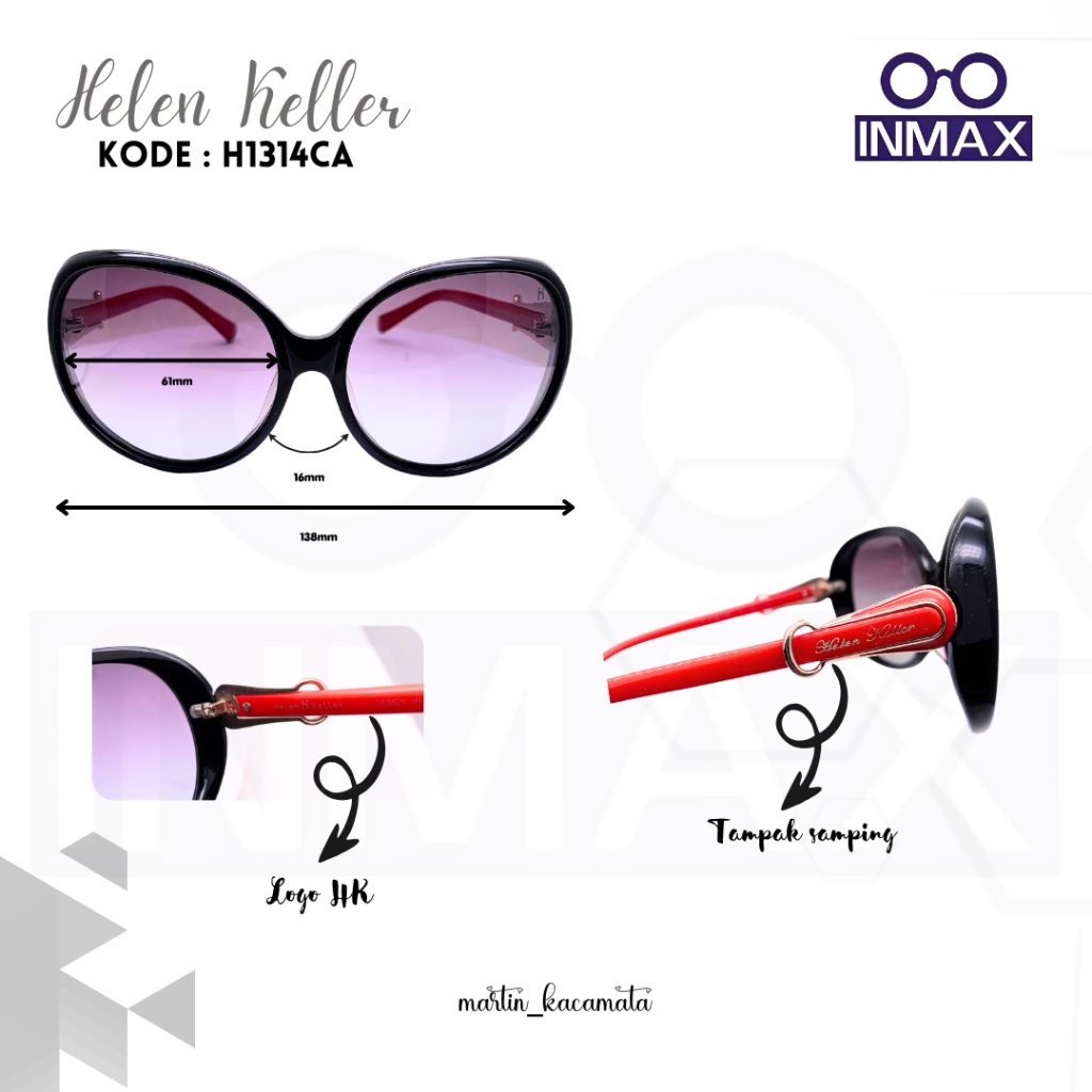 Helen Keller / Women& 39;s Travel Glasses / แว่นกันแดด / H1314CA