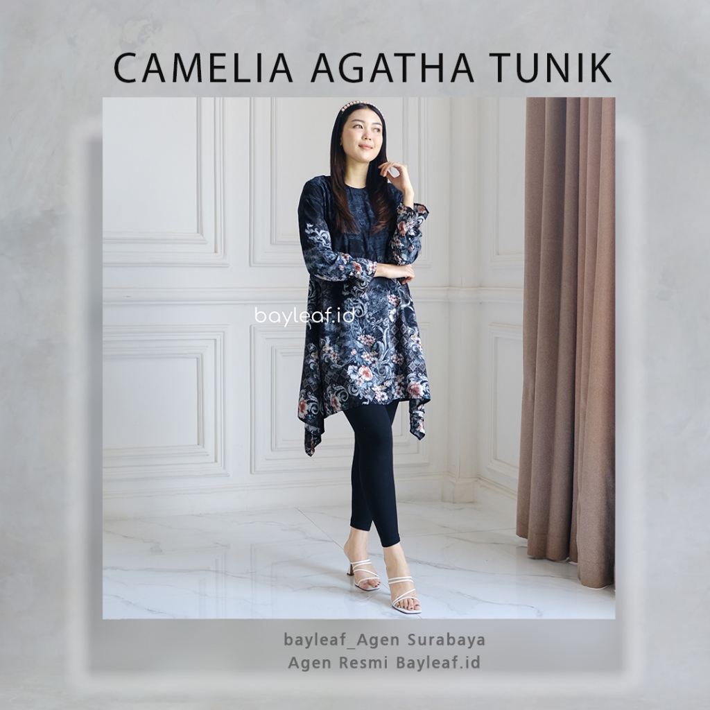 Camelia AGATHA เสื้อทูนิค พรีเมี่ยม โดย Megastore.Id