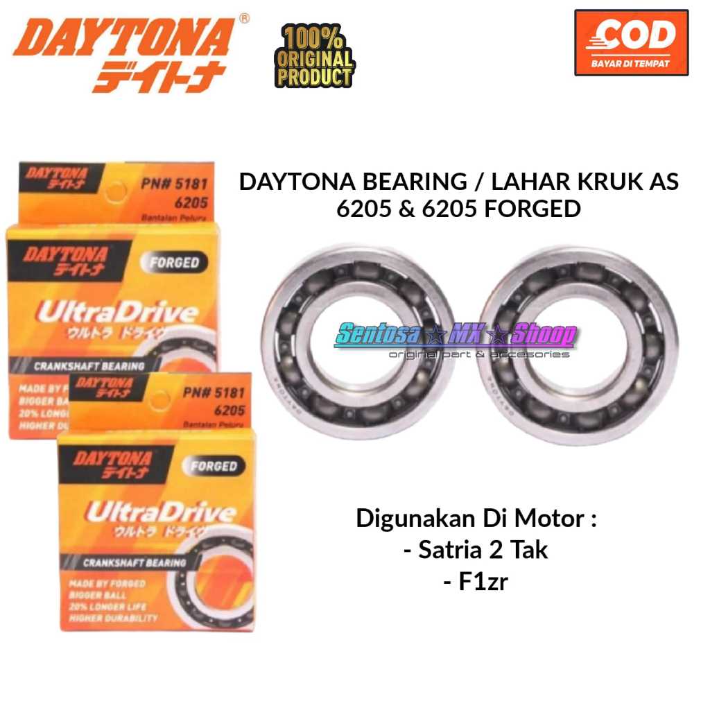 BEARING KRUK AS / LAHAR SOKAR SIZE 6205 - 6205 FORGED C3 DAYTONA RACING ORIGINAL MOTOR F1ZR | SATRIA