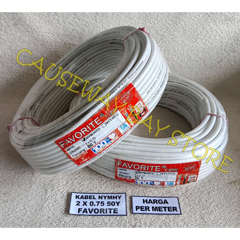 NYM-HYO CABLE 2 X 0.75MM2 ราคาถูกต่อมิเตอร์