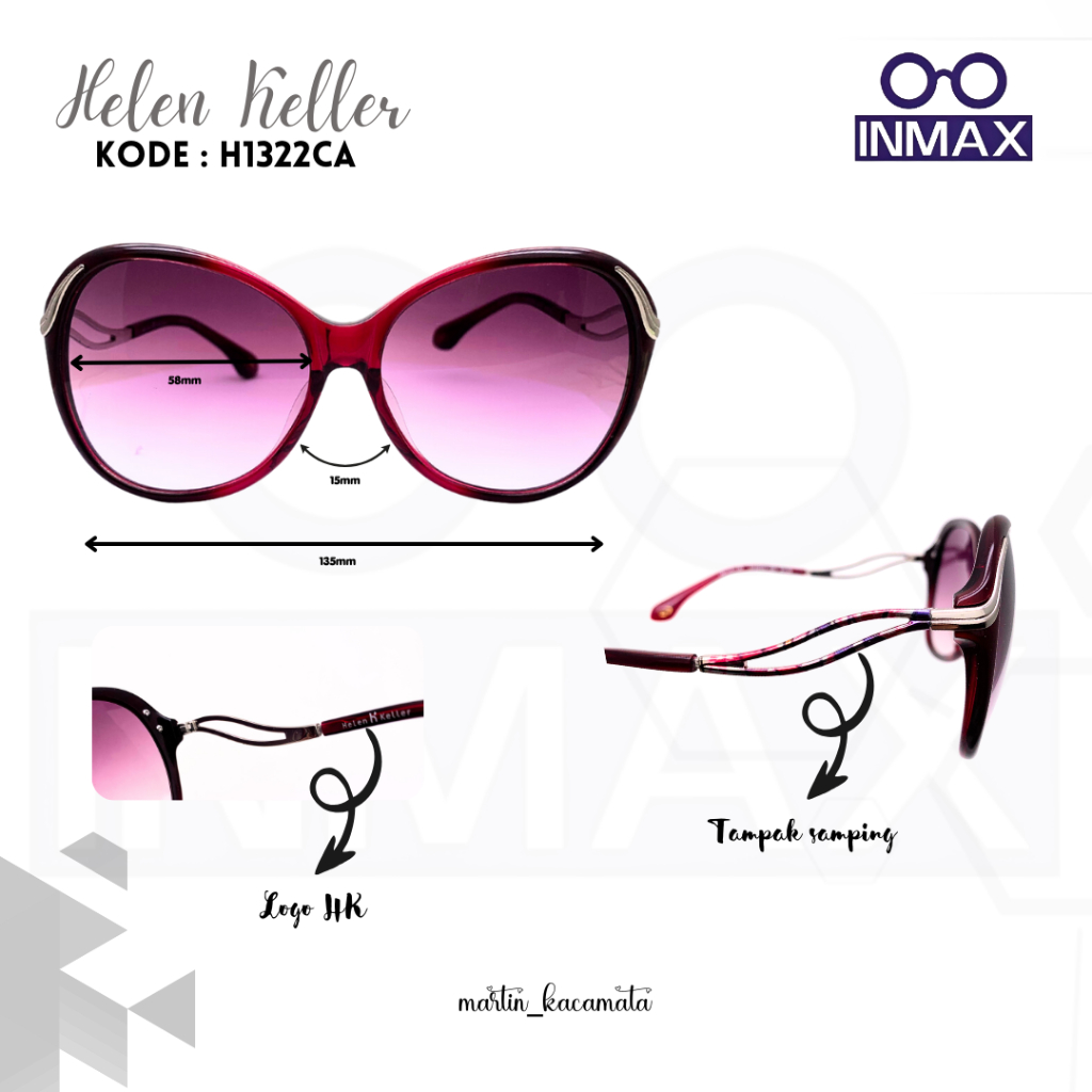 Helen Keller / Women& 39;s Travel Glasses / แว่นกันแดด / H1322CA