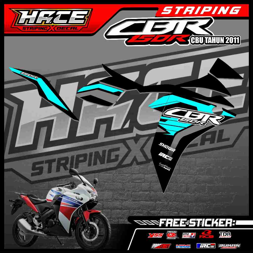 สติ๊กเกอร์ 18 แถบ CBR 150 R CBU 2011 - STRIPING CBR 150 R CBU 2011 SIMPLE MOTIF