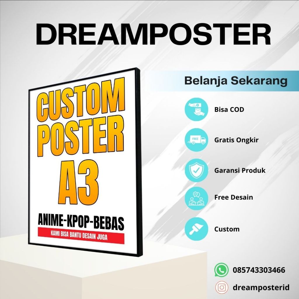 [โปสเตอร์ + Frameblock] โปสเตอร์ติดผนังสุนทรียศาสตร์ | Frameblock A3 ขนาด 30x40 ซม | โปสเตอร์เก้าชีวิต - รูปที่ 2