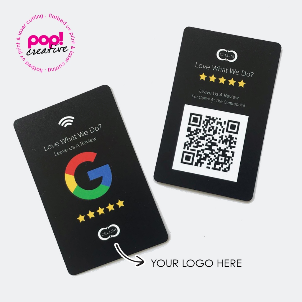 Google Business QR Code NFC Review Card ร้านอาหาร Shop Tap Scan โลโก้ที่กําหนดเอง