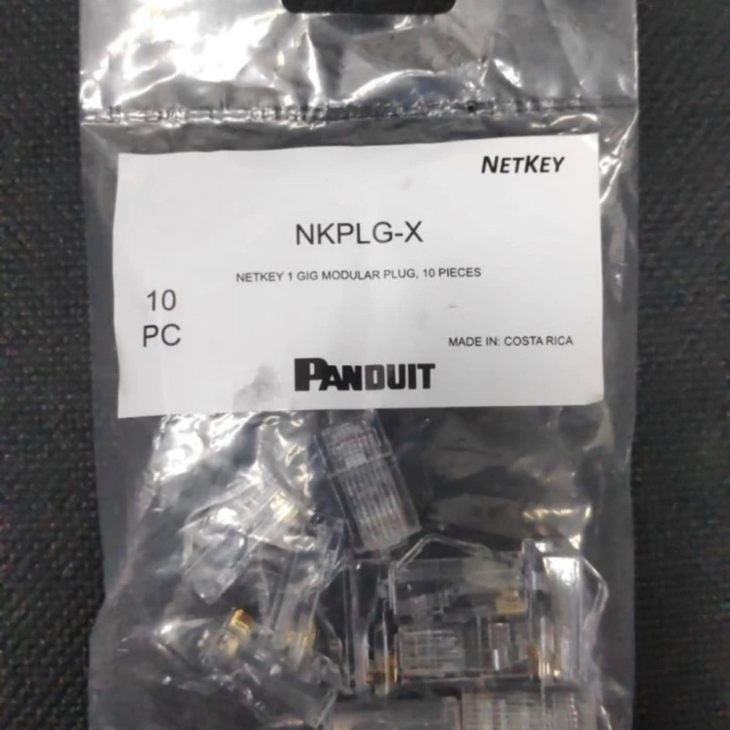 Panduit NetKey NKPLG-X, RG RJ45 cat 5/6 บรรจุ 10 ชิ้น ORIGINAL