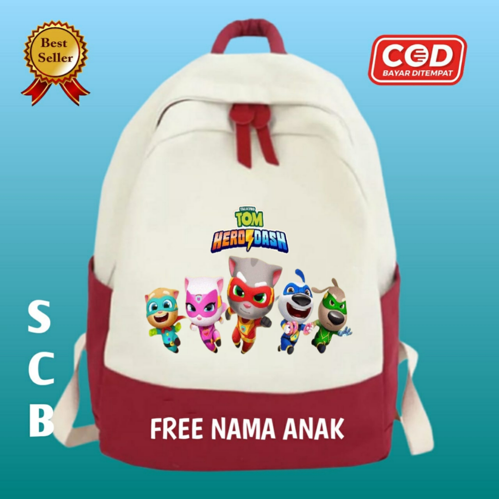 TALKING TOM HERO DASH CHILDRENS SCHOOL BACKPACK